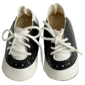 Saddle Shoes Black White Fits 18” American Girl Doll My Life OG Doll White Laces